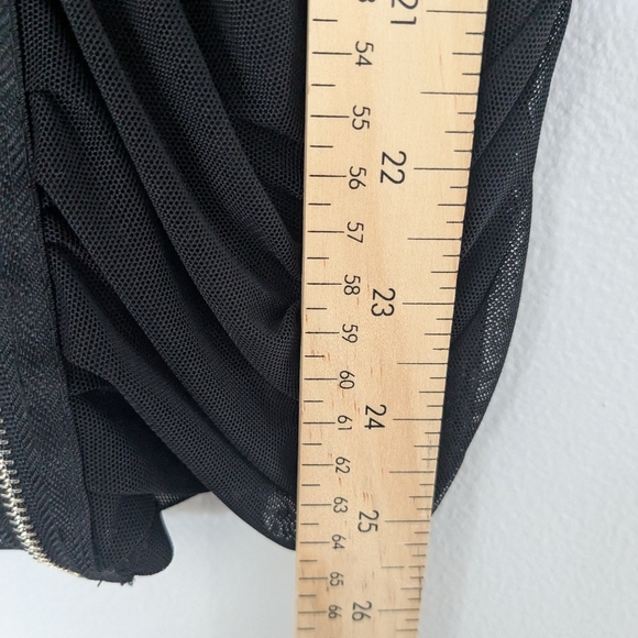 Tank With Sheer Straps And Zipper Accent Womens Large Matrix Goth Office Siren - Picture 8 of 8